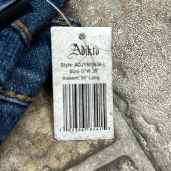 Adiktd Low Rise Wide Leg Jeans Reinforced Precision Seams Quality Hardware - Picture 8 of 16